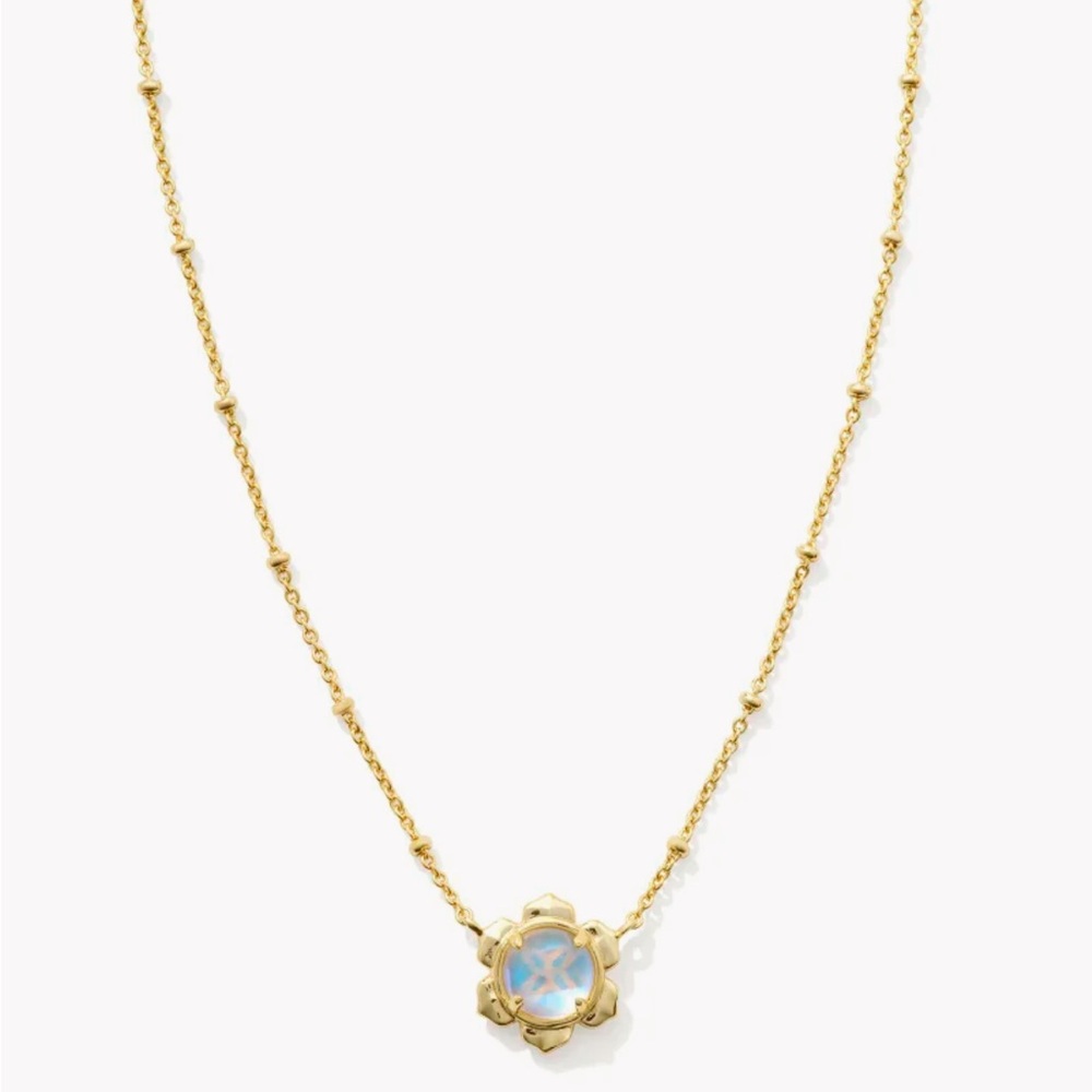 Kendra Scott Susie Gold Short Pendant Necklace in Dichroic Glass